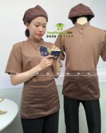 Tạp Dề Ngắn Màu Nâu