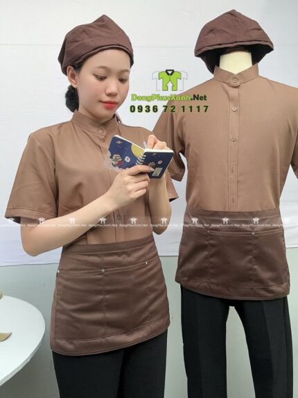 Tạp Dề Ngắn Màu Nâu