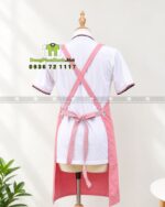 tạp dề chéo lỗ cao cấp kaki cotton100