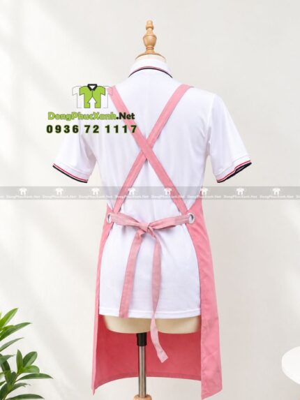 tạp dề chéo lỗ cao cấp kaki cotton100