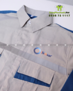 áo bảo hộ công trình - áo gile bảo hộ - chất liệu kaki