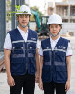 Áo gile công trình bảo hộ được thiết kế dạng gile không tay