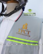 áo gile công trình vải kaki phối lưới