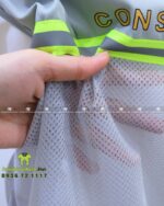 áo gile công trình vải kaki phối lưới