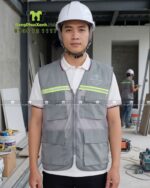 áo gile kỹ sư - vải kaki