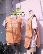 áo tạp dề cafe vải kaki thành công cao cấp