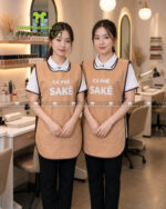 áo tạp dề cafe vải kaki thành công cao cấp