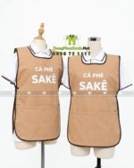 áo tạp dề cafe vải kaki thành công cao cấp