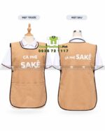 áo tạp dề cafe vải kaki thành công cao cấp