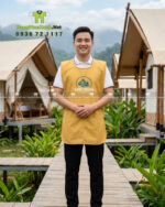 áo tạp dề vải kaki đồng phục nhân viên phục vụ