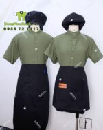 Áo bếp vải linen cotton
