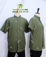 Áo bếp vải linen cotton