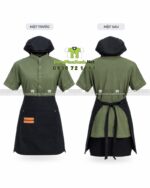 Áo bếp vải linen cotton