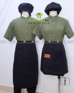 Áo bếp vải linen cotton