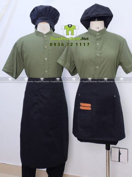 Áo bếp vải linen cotton