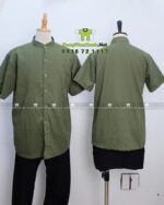 Áo bếp vải linen cotton