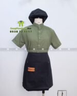 Áo bếp vải linen cotton