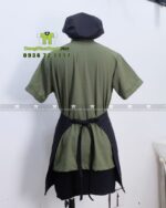 Áo bếp vải linen cotton