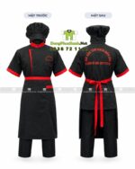 áo bếp vải kaki