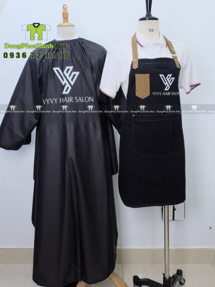 áo choàng tóc vải dù chống bám logo in theo yêu cầu