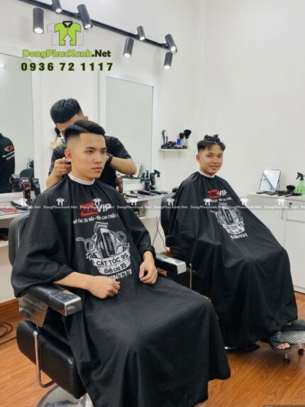 áo choàng tóc vải dù chống bám logo in theo yêu cầu