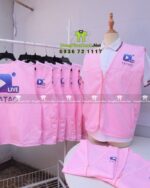 áo gile đồng phục màu hồng live