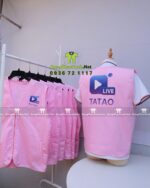 áo gile đồng phục màu hồng live