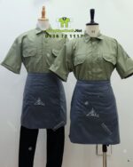 tạp dề vải kaki cotton 65