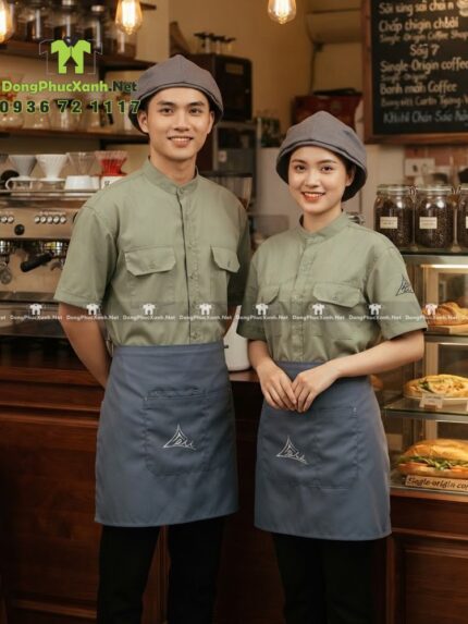 tạp dề vải kaki cotton 65