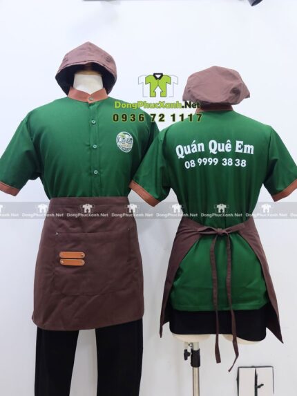 tạp dề vải kaki cotton 65