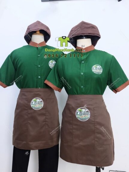 tạp dề vải kaki cotton 65
