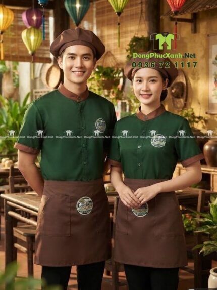 tạp dề vải kaki cotton 65