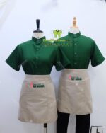 áo vải kaki hàn tạp dề