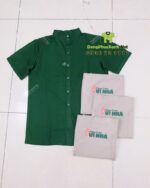 áo vải kaki hàn tạp dề