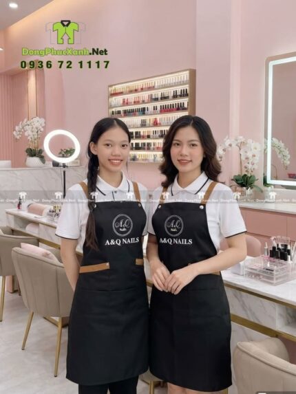 tạp dề nail vải miro chống thấm