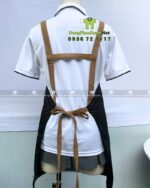 tạp dề nail vải miro chống thấm chống bám phối túi