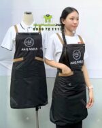 tạp dề nail vải miro chống thấm chống bám phối túi