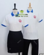 áo cổ trụ vải cá sấu thái