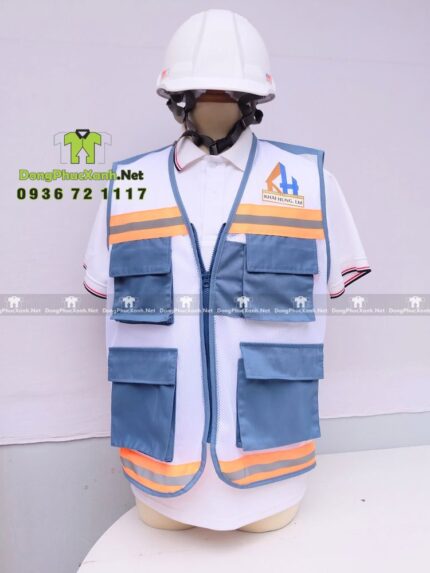 áo gile vải kaki thun phối lưới