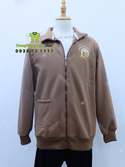 áo vải nỉ màu nâu