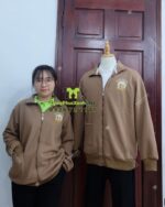 áo vải nỉ màu nâu