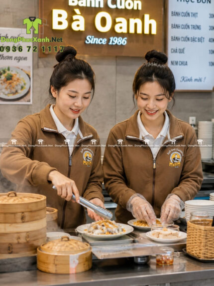 áo vải nỉ màu nâu