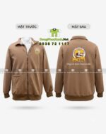 áo vải nỉ màu nâu