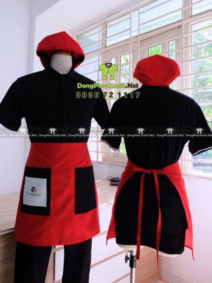 tạp dề vải kaki cotton 65