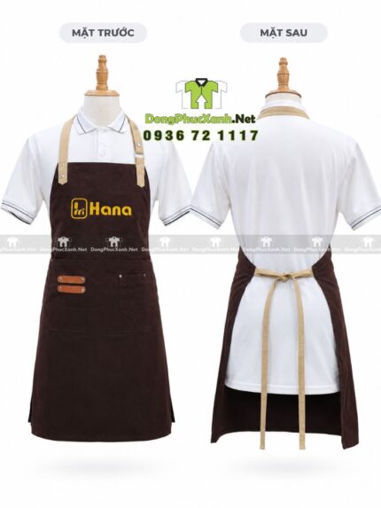 tạp dề, nón vải kaki cotton 100
