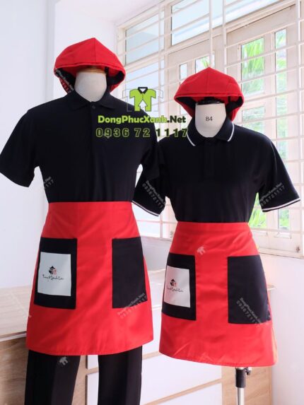 tạp dề vải kaki cotton 65