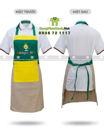 tạp dề vải kaki cotton