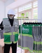 áo gile vải kaki cotton phối lưới