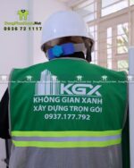 áo gile vải kaki cotton 65 phối lưới