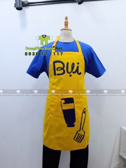 áo vải cotton 100 và tạp dề